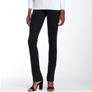 Alice + Olivia black viscoise straight leg pants